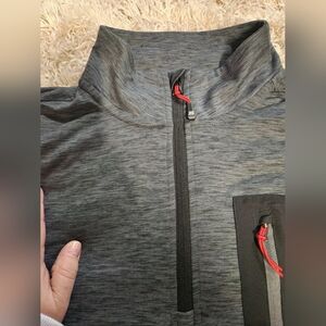NWT Avalanche Jacket Mens XL 1/4 Zip Outdoors Gray/Black Front Pocket